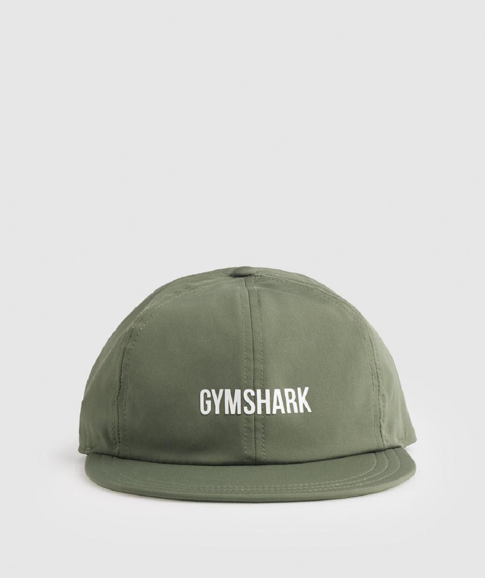 Gymshark Flat Peak Cap Accessories Šeširi Maslinasto Zelene | HR 2073TCE